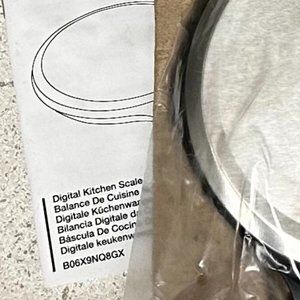 Amazon Basics Digital Kitchen Scale with LCD Display, Batteries Included, Weighs